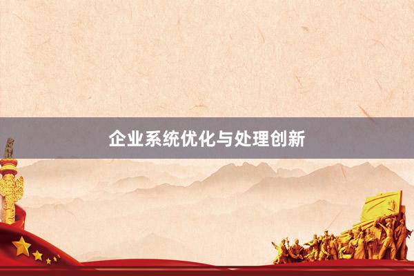 企业系统优化与处理创新